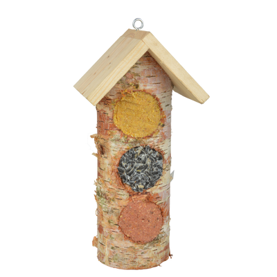 Casa de Troncos para Alimentaci�n de Aves